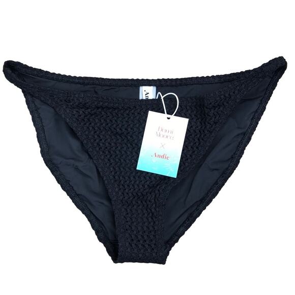 DEMI MOORE X ANDIE Tropez Swim Bottom Women Sz L Crochet Retro Boho Preppy NWT - Picture 3 of 9